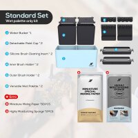 Krydrufi All in One Modular Box-Standard Set Wet Palette Edition - Blau/Schwarz