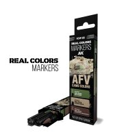 LATE GERMAN AFV CAMO COLORS - SET 3 REAL COLORS MARKERS