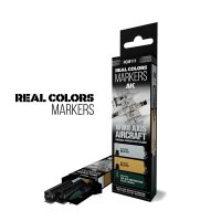 WWII AXIS AIRCRAFT SQUIGGLE CAMOUFLAGE COLORS - SET 3 REAL COLORS MARKERS