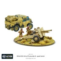 8th Army 25 Pounder Light Artillery, Quad Tractor & Limber