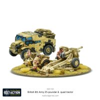 8th Army 25 Pounder Light Artillery, Quad Tractor & Limber