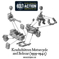 Afrika Korps Kradschutzen Motorcycle & Sidecar