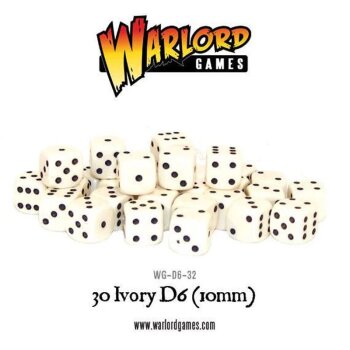 Spot Dice 10mm - Ivory D6 (30)