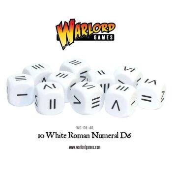 White Roman Numeral D6 (10)