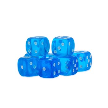 Sapphire D6 Dice - 15mm (8)