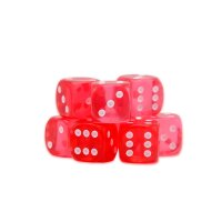 Ruby D6 Dice - 15mm (8)