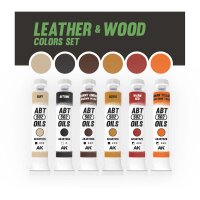 LEATHER & WOOD COLORS SET - ABT 502 OILS (6x20mL)