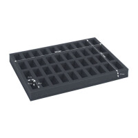 Combi box with 68mm deep raster foam tray and  for 80 minis on 25mm bases