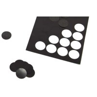 Self-adhesive magnetic foil stickers for 25mm round cast...