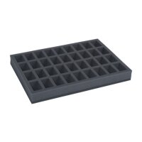 Full-size foam tray for 36 miniatures on 32mm bases