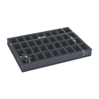 Full-size foam tray for 36 miniatures on 32mm bases