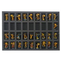 Full-size foam tray for 36 miniatures on 32mm bases