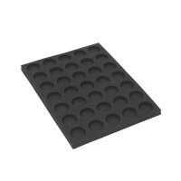 Tray for storing 35 miniatures on 32mm bases in vertical...