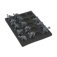 Tray for storing 20 miniatures on 40mm bases in vertical...