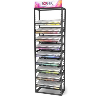 IONIC ACRYLIC COLORS FULL RANGE METALLIC RACK
6 jars per 180 colors + 6 jars per each aux products