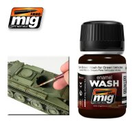 A.MIG-1005 Dark Brown Wash For Green Vehicles (35mL)