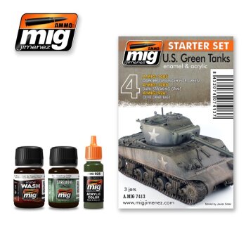 A.MIG-7413-US-Green-Vehicles-Set-(2x35mL+1x17mL)