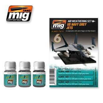 A.MIG-7419 US Navy Grey Jets (3x35mL)