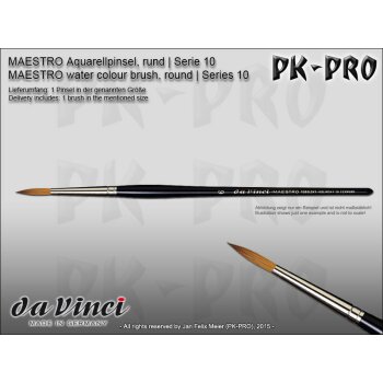 DaVinci MAESTRO Water Colour Brush Round - Series 10 - Size 10/0