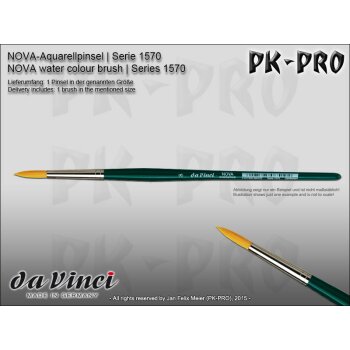 DaVinci NOVA Water Colour Brush - Series 1570 - Size 3/0