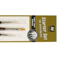 Vallejo-Brush-Set-Starter-Toray-(3)-(3/0,1,Flat-Dry-4)