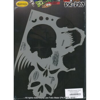 IWATA-ARTOOL Skullmaster Schablone The Frontal-(FH SK2 SP)