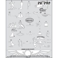 IWATA-ARTOOL FX3 Schablone Glyphs-(FX3 15SP)