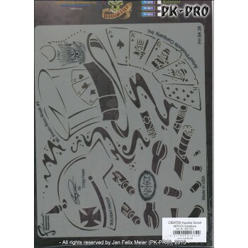 IWATA-ARTOOL Wrath of Skullmaster Schablone-(FH SK28 SP)