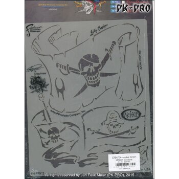 IWATA-ARTOOL Piracy Schablone Jolly Roger-(FH PRY 2)