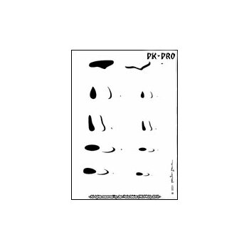 CREAEX Stencil Mylar Step-by-Step „Rain Drops“